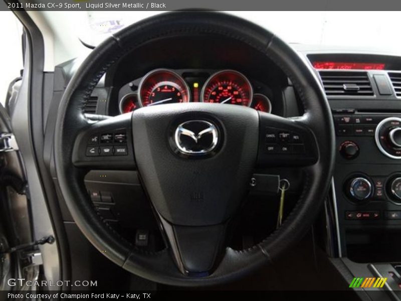 Liquid Silver Metallic / Black 2011 Mazda CX-9 Sport