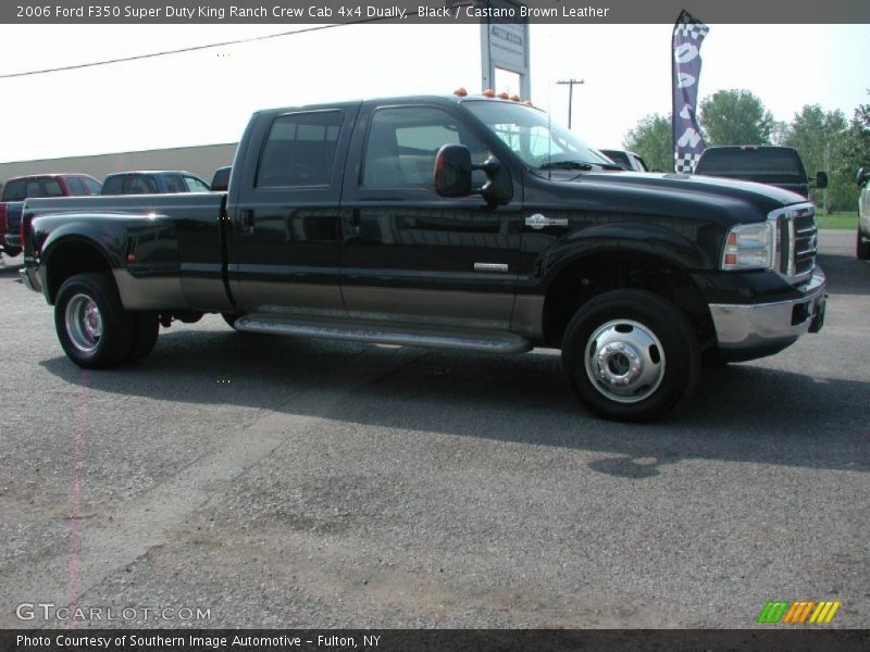Black / Castano Brown Leather 2006 Ford F350 Super Duty King Ranch Crew Cab 4x4 Dually