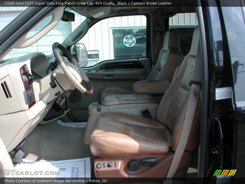 Black / Castano Brown Leather 2006 Ford F350 Super Duty King Ranch Crew Cab 4x4 Dually