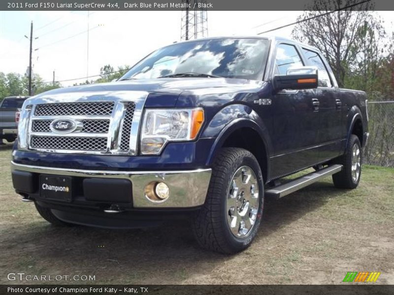 Dark Blue Pearl Metallic / Black 2011 Ford F150 Lariat SuperCrew 4x4