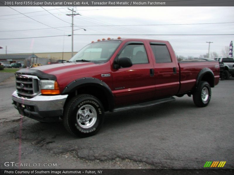 Toreador Red Metallic / Medium Parchment 2001 Ford F350 Super Duty Lariat Crew Cab 4x4
