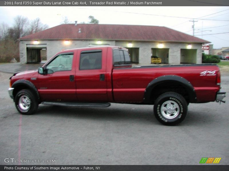 Toreador Red Metallic / Medium Parchment 2001 Ford F350 Super Duty Lariat Crew Cab 4x4