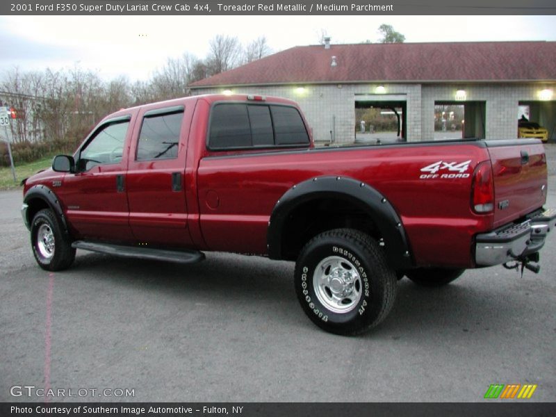 Toreador Red Metallic / Medium Parchment 2001 Ford F350 Super Duty Lariat Crew Cab 4x4