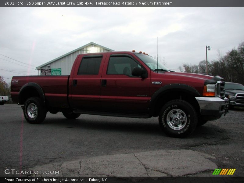 Toreador Red Metallic / Medium Parchment 2001 Ford F350 Super Duty Lariat Crew Cab 4x4