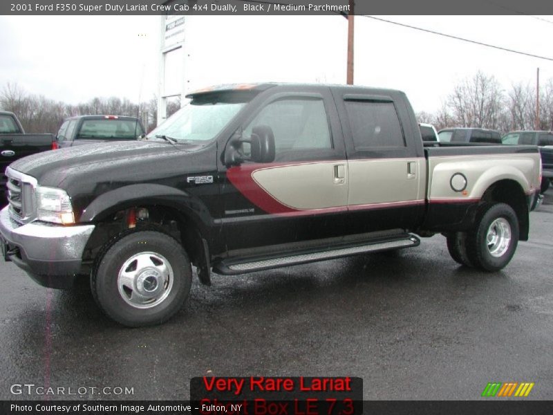Black / Medium Parchment 2001 Ford F350 Super Duty Lariat Crew Cab 4x4 Dually