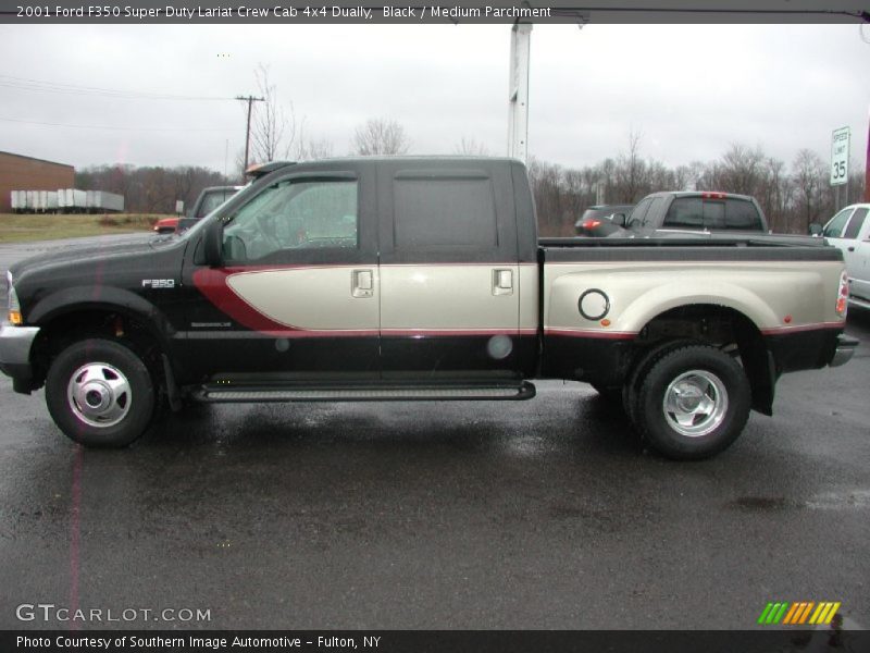 Black / Medium Parchment 2001 Ford F350 Super Duty Lariat Crew Cab 4x4 Dually