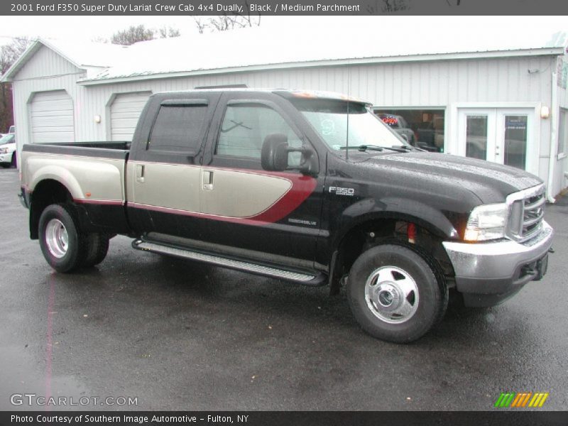 Black / Medium Parchment 2001 Ford F350 Super Duty Lariat Crew Cab 4x4 Dually