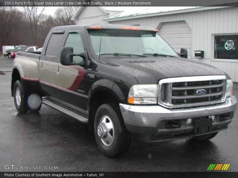 Black / Medium Parchment 2001 Ford F350 Super Duty Lariat Crew Cab 4x4 Dually