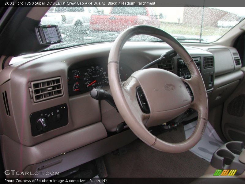 Black / Medium Parchment 2001 Ford F350 Super Duty Lariat Crew Cab 4x4 Dually