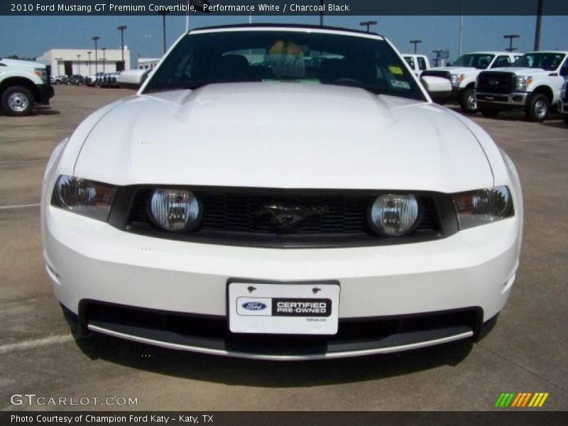 Performance White / Charcoal Black 2010 Ford Mustang GT Premium Convertible
