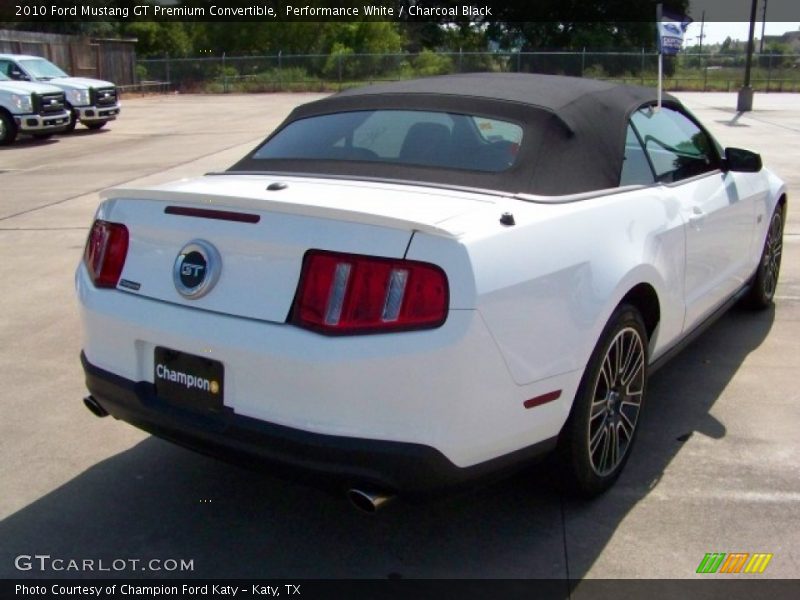 Performance White / Charcoal Black 2010 Ford Mustang GT Premium Convertible