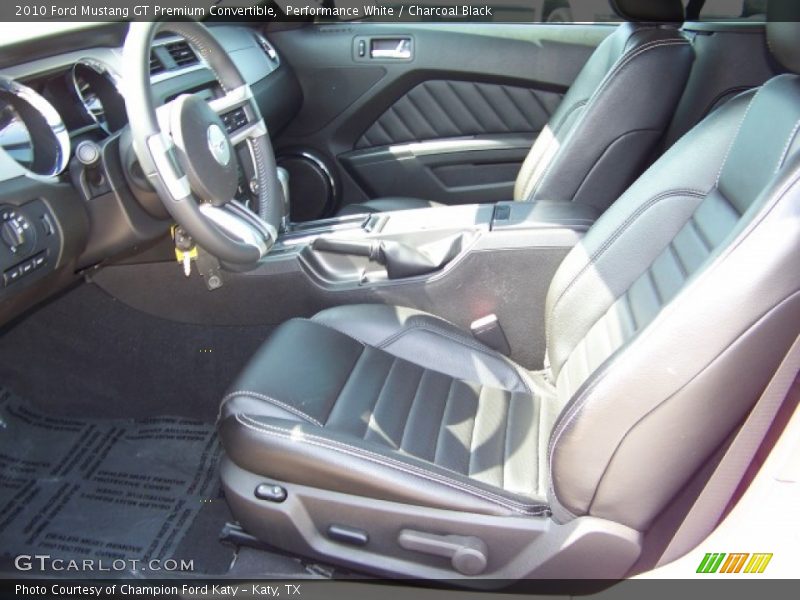  2010 Mustang GT Premium Convertible Charcoal Black Interior