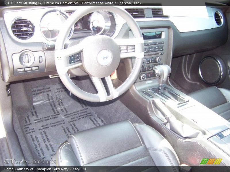 Performance White / Charcoal Black 2010 Ford Mustang GT Premium Convertible