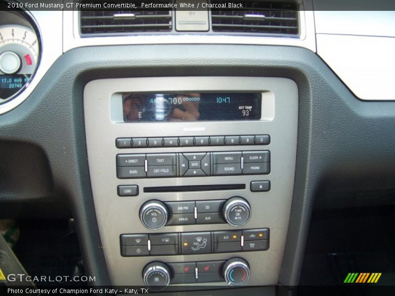 Performance White / Charcoal Black 2010 Ford Mustang GT Premium Convertible
