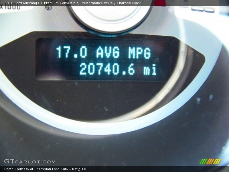 Performance White / Charcoal Black 2010 Ford Mustang GT Premium Convertible