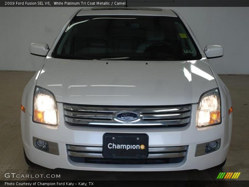 White Platinum Tri Coat Metallic / Camel 2009 Ford Fusion SEL V6