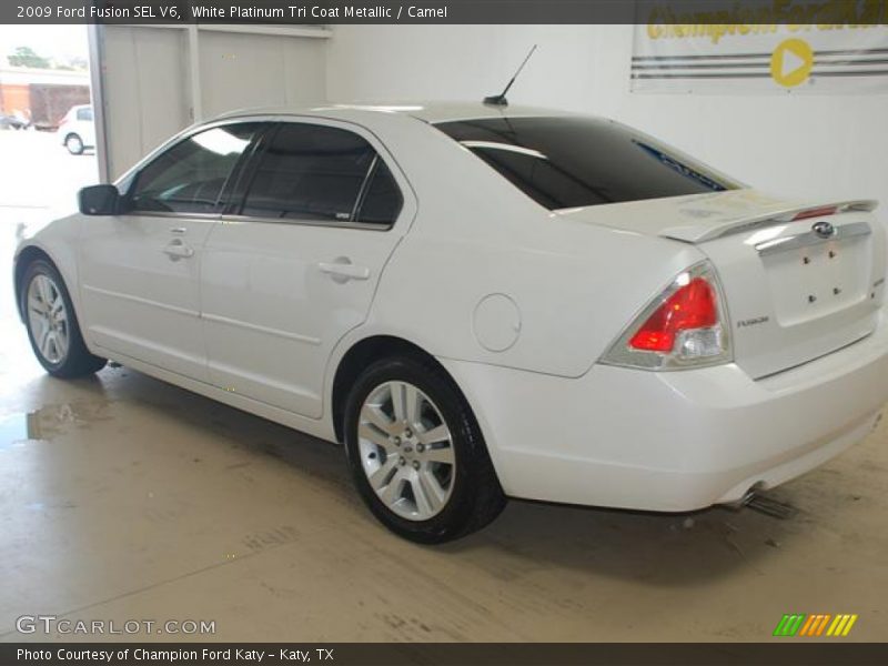 White Platinum Tri Coat Metallic / Camel 2009 Ford Fusion SEL V6