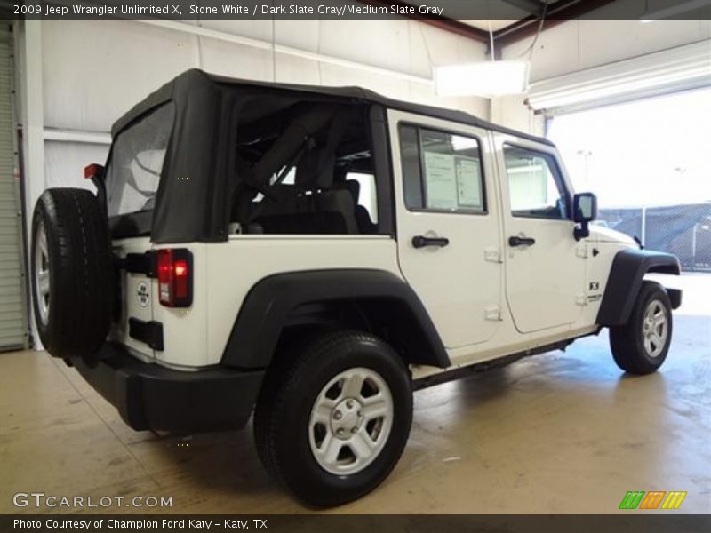 Stone White / Dark Slate Gray/Medium Slate Gray 2009 Jeep Wrangler Unlimited X