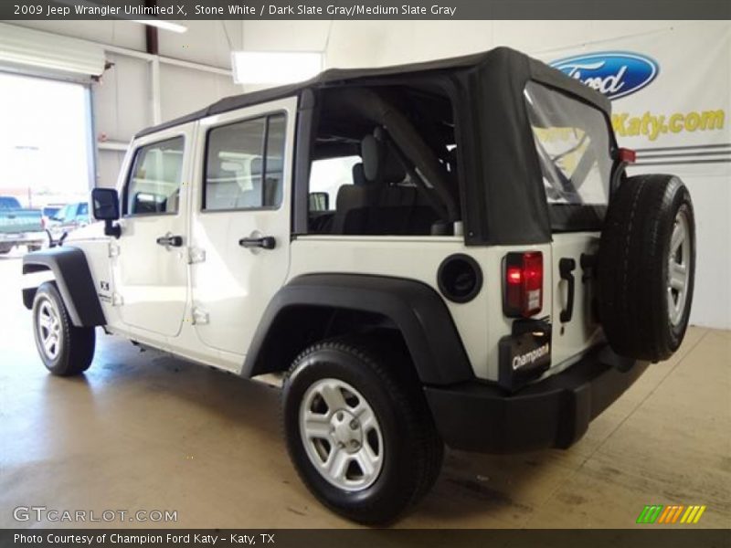 Stone White / Dark Slate Gray/Medium Slate Gray 2009 Jeep Wrangler Unlimited X