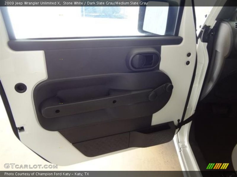 Stone White / Dark Slate Gray/Medium Slate Gray 2009 Jeep Wrangler Unlimited X