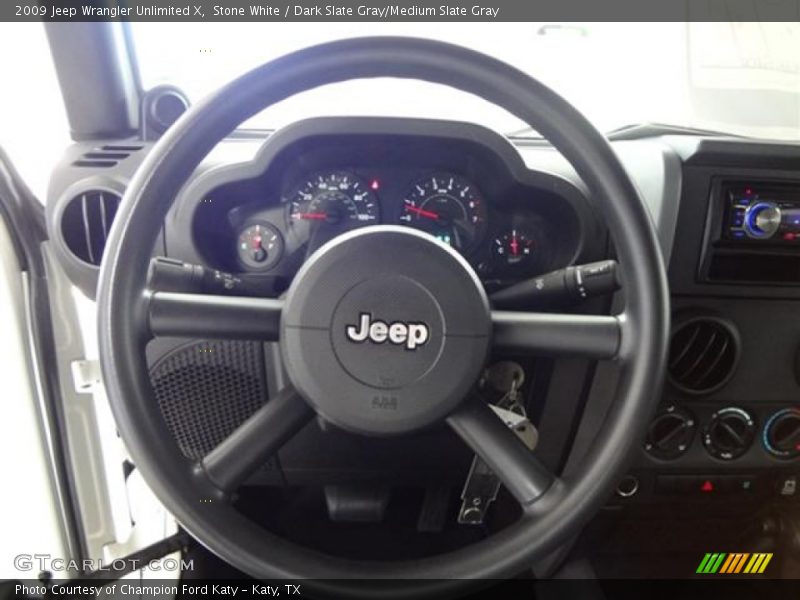 Stone White / Dark Slate Gray/Medium Slate Gray 2009 Jeep Wrangler Unlimited X