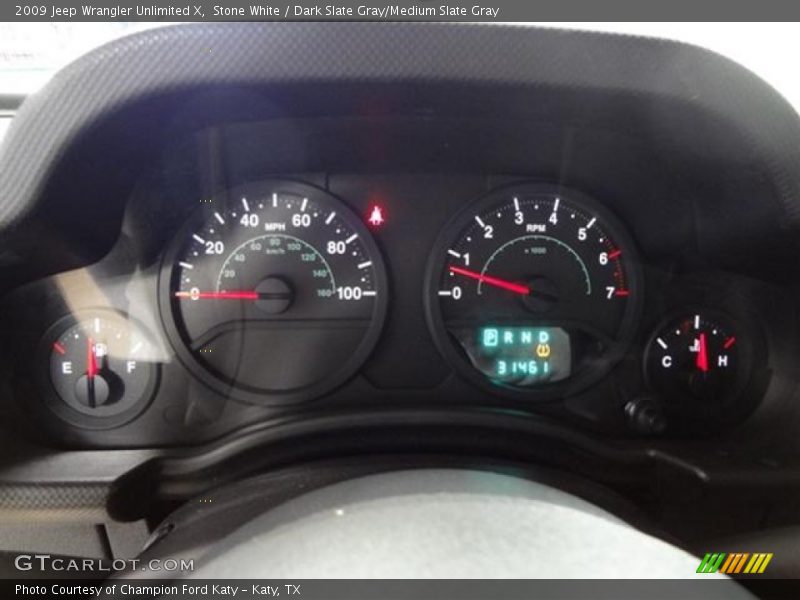 Stone White / Dark Slate Gray/Medium Slate Gray 2009 Jeep Wrangler Unlimited X
