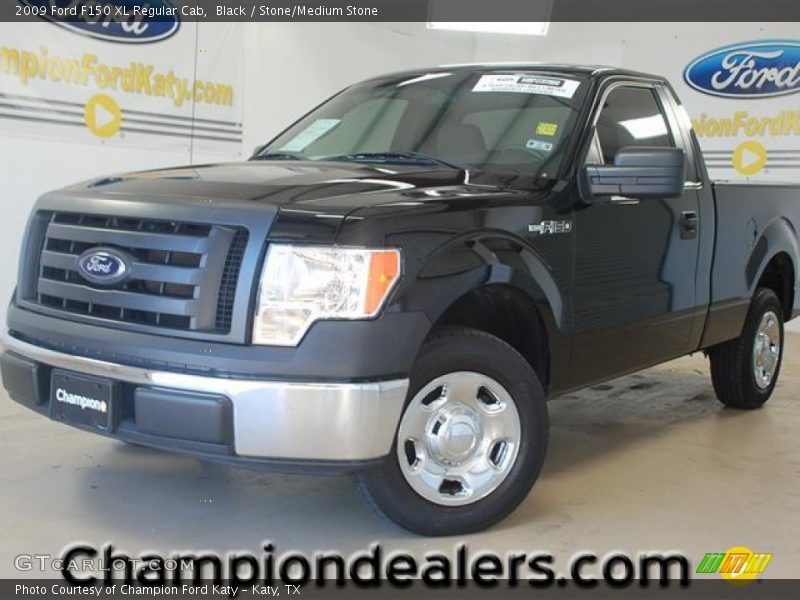 Black / Stone/Medium Stone 2009 Ford F150 XL Regular Cab
