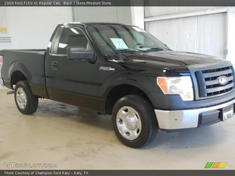 Black / Stone/Medium Stone 2009 Ford F150 XL Regular Cab