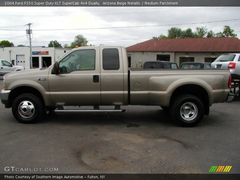 Arizona Beige Metallic / Medium Parchment 2004 Ford F350 Super Duty XLT SuperCab 4x4 Dually