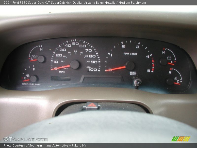 Arizona Beige Metallic / Medium Parchment 2004 Ford F350 Super Duty XLT SuperCab 4x4 Dually
