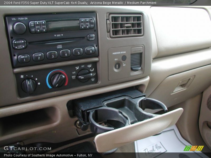 Arizona Beige Metallic / Medium Parchment 2004 Ford F350 Super Duty XLT SuperCab 4x4 Dually