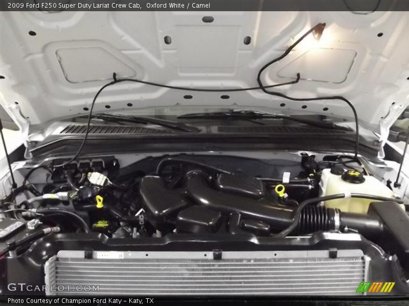 Oxford White / Camel 2009 Ford F250 Super Duty Lariat Crew Cab