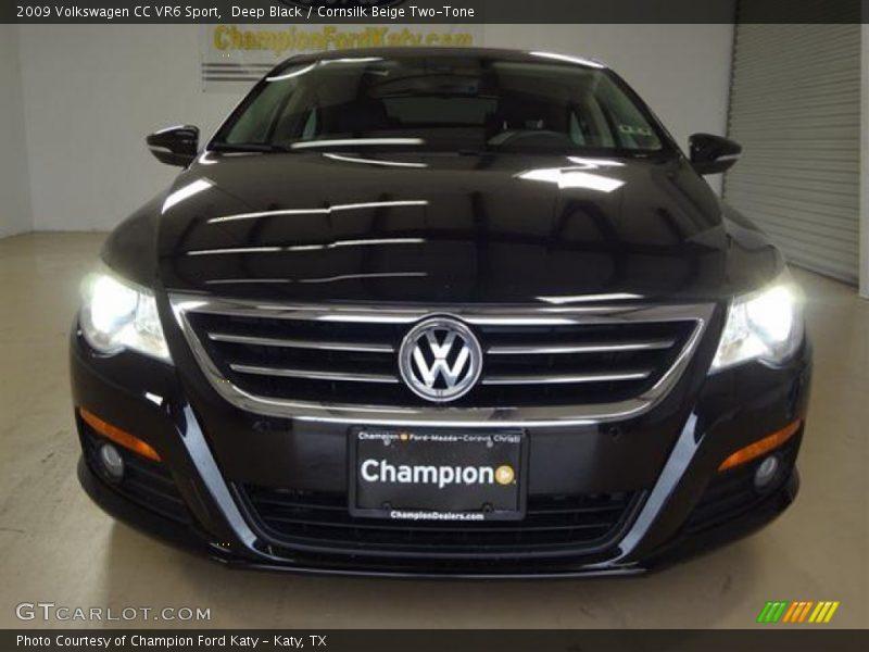 Deep Black / Cornsilk Beige Two-Tone 2009 Volkswagen CC VR6 Sport