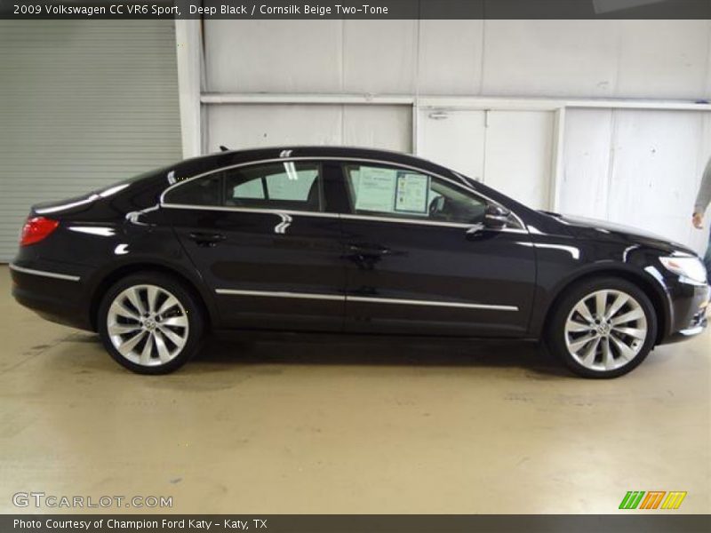 Deep Black / Cornsilk Beige Two-Tone 2009 Volkswagen CC VR6 Sport
