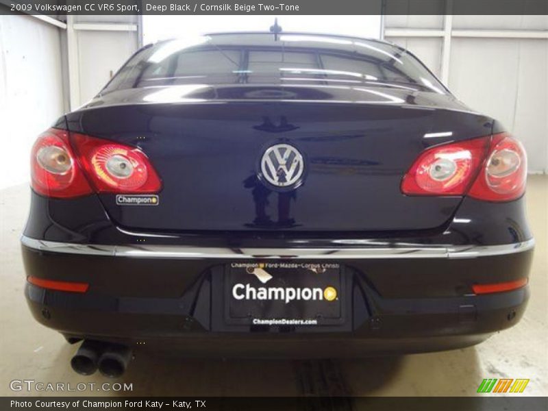 Deep Black / Cornsilk Beige Two-Tone 2009 Volkswagen CC VR6 Sport