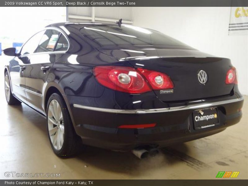 Deep Black / Cornsilk Beige Two-Tone 2009 Volkswagen CC VR6 Sport