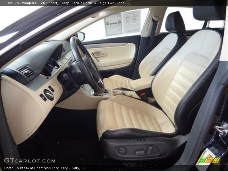 Deep Black / Cornsilk Beige Two-Tone 2009 Volkswagen CC VR6 Sport
