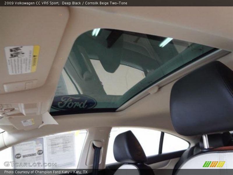 Deep Black / Cornsilk Beige Two-Tone 2009 Volkswagen CC VR6 Sport