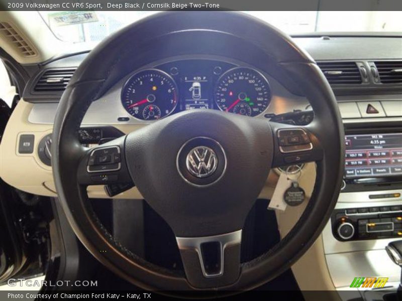 Deep Black / Cornsilk Beige Two-Tone 2009 Volkswagen CC VR6 Sport