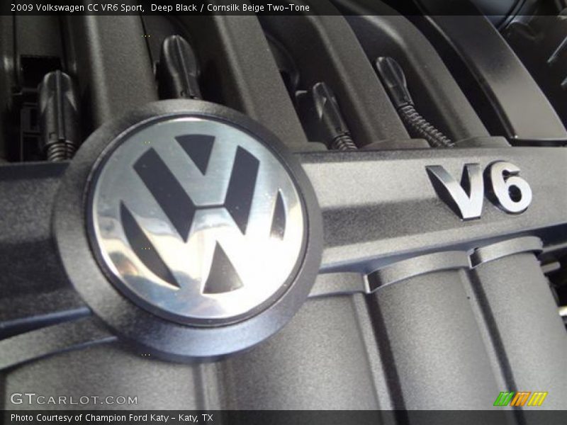 Deep Black / Cornsilk Beige Two-Tone 2009 Volkswagen CC VR6 Sport