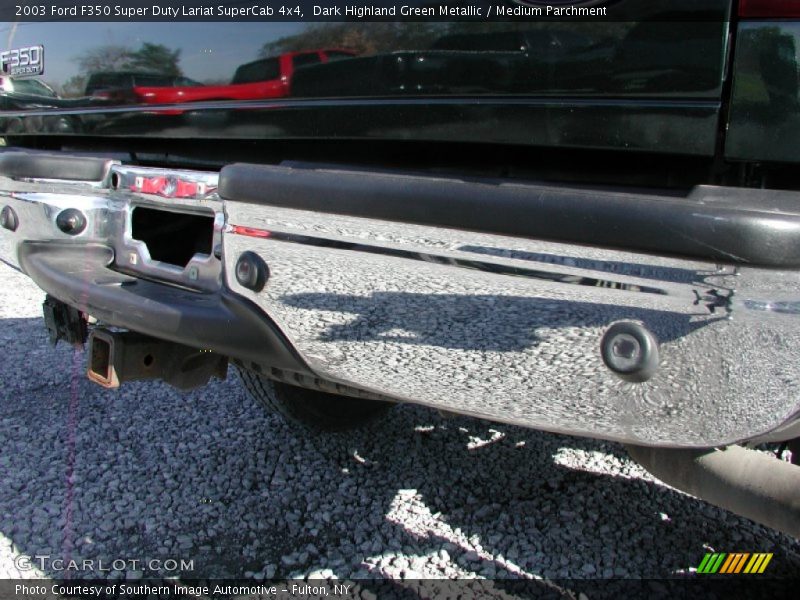 Dark Highland Green Metallic / Medium Parchment 2003 Ford F350 Super Duty Lariat SuperCab 4x4