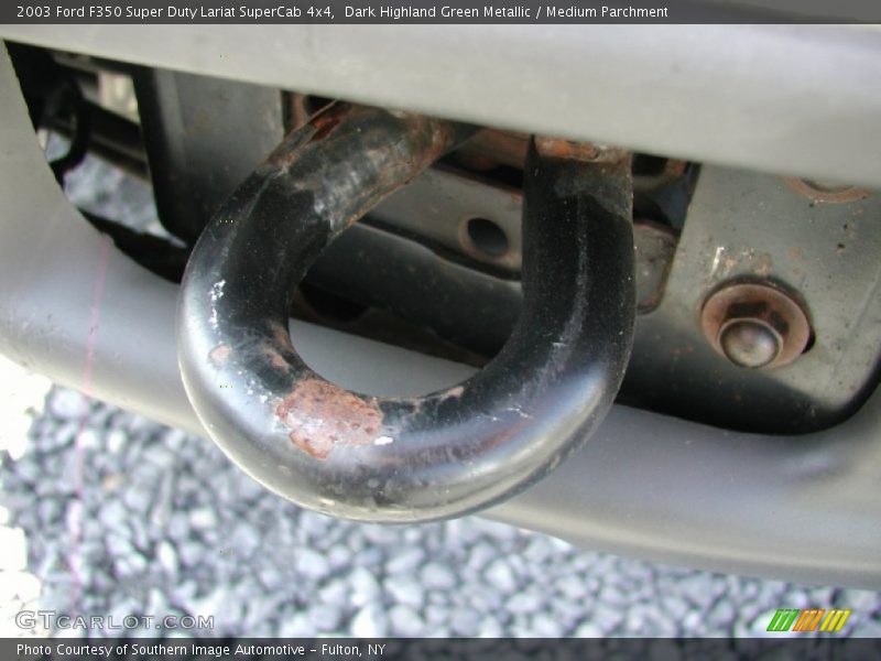 Dark Highland Green Metallic / Medium Parchment 2003 Ford F350 Super Duty Lariat SuperCab 4x4