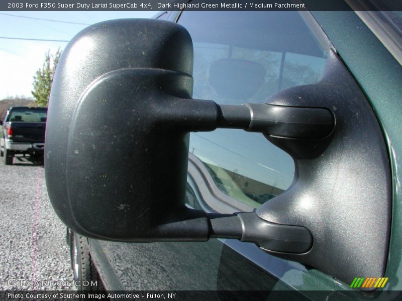 Dark Highland Green Metallic / Medium Parchment 2003 Ford F350 Super Duty Lariat SuperCab 4x4