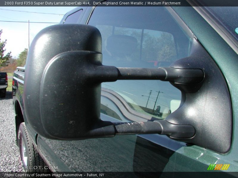 Dark Highland Green Metallic / Medium Parchment 2003 Ford F350 Super Duty Lariat SuperCab 4x4