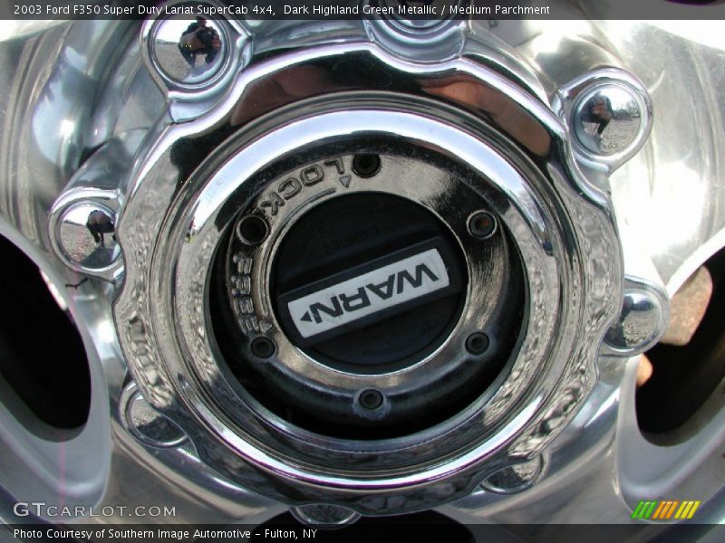 Dark Highland Green Metallic / Medium Parchment 2003 Ford F350 Super Duty Lariat SuperCab 4x4