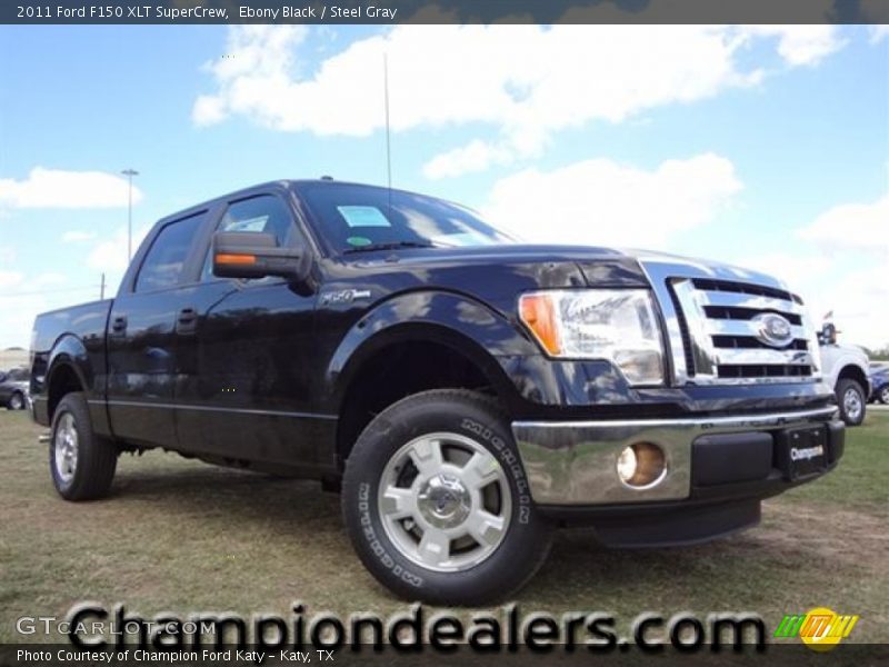Ebony Black / Steel Gray 2011 Ford F150 XLT SuperCrew