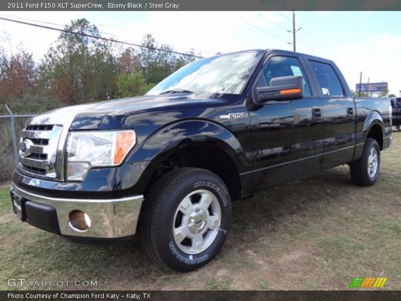 Ebony Black / Steel Gray 2011 Ford F150 XLT SuperCrew