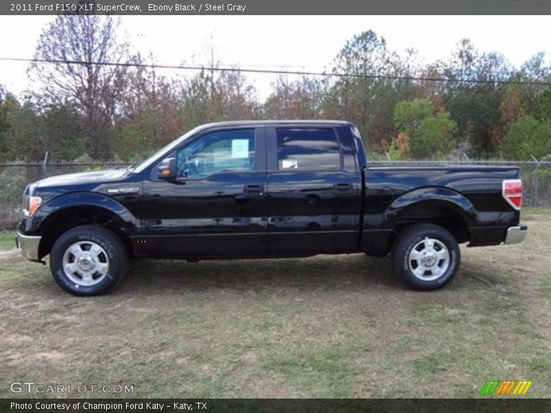 Ebony Black / Steel Gray 2011 Ford F150 XLT SuperCrew