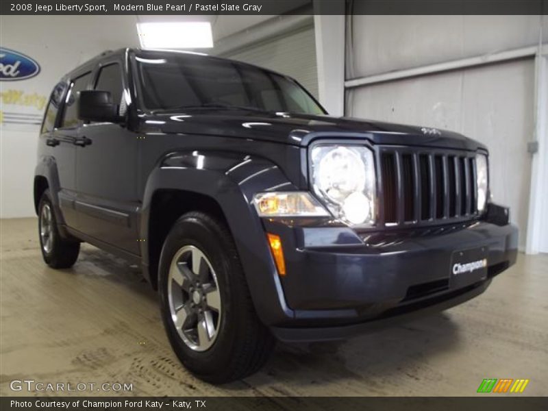 Modern Blue Pearl / Pastel Slate Gray 2008 Jeep Liberty Sport