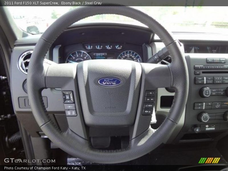 Ebony Black / Steel Gray 2011 Ford F150 XLT SuperCrew
